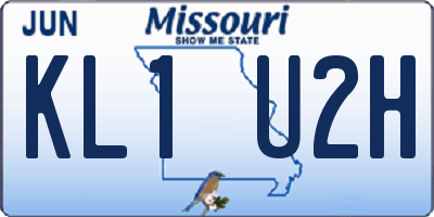 MO license plate KL1U2H