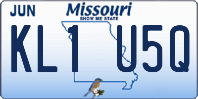 MO license plate KL1U5Q
