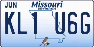 MO license plate KL1U6G
