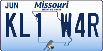 MO license plate KL1W4R