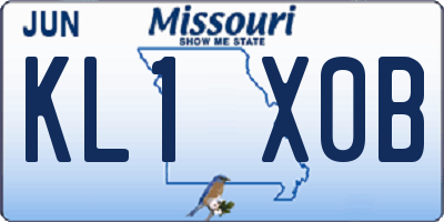 MO license plate KL1X0B