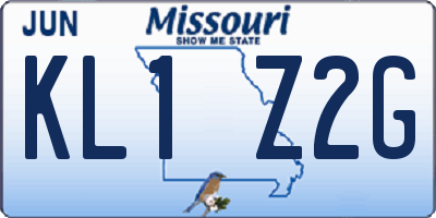 MO license plate KL1Z2G