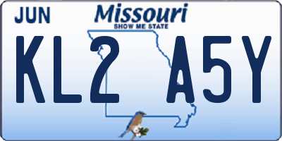 MO license plate KL2A5Y
