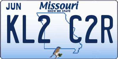 MO license plate KL2C2R