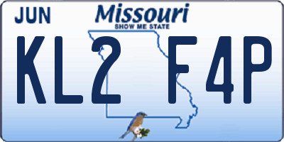 MO license plate KL2F4P
