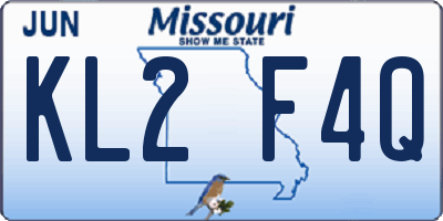 MO license plate KL2F4Q