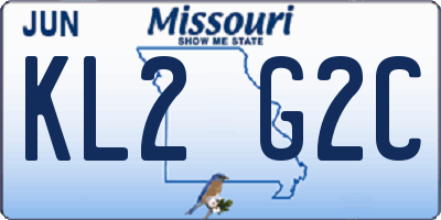 MO license plate KL2G2C