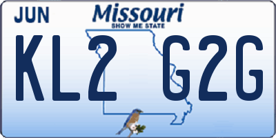 MO license plate KL2G2G