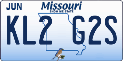 MO license plate KL2G2S