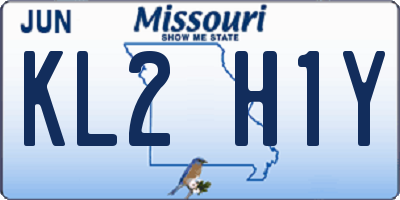 MO license plate KL2H1Y