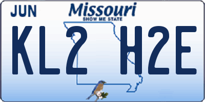 MO license plate KL2H2E