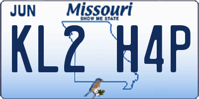 MO license plate KL2H4P