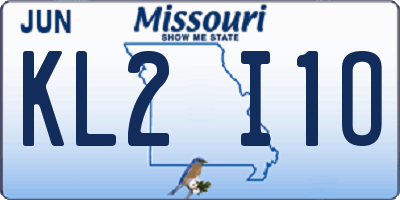 MO license plate KL2I1O