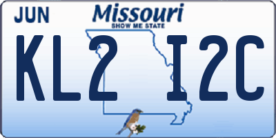 MO license plate KL2I2C