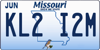 MO license plate KL2I2M