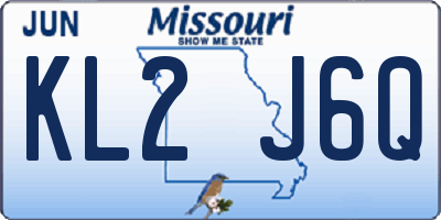 MO license plate KL2J6Q