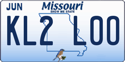MO license plate KL2L0O
