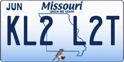 MO license plate KL2L2T