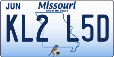 MO license plate KL2L5D