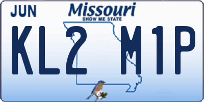 MO license plate KL2M1P