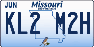 MO license plate KL2M2H