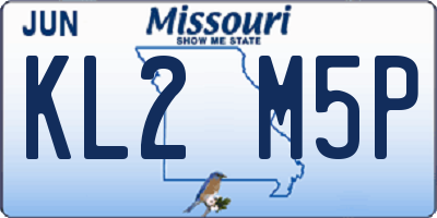 MO license plate KL2M5P