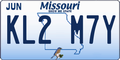 MO license plate KL2M7Y