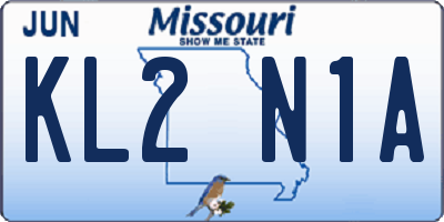 MO license plate KL2N1A