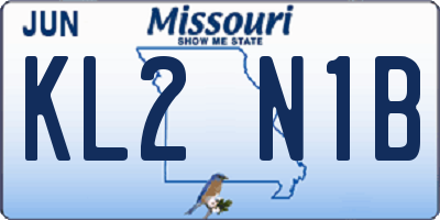 MO license plate KL2N1B