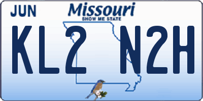 MO license plate KL2N2H