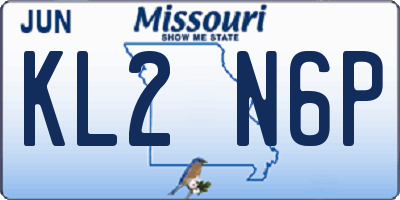 MO license plate KL2N6P