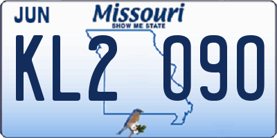 MO license plate KL2O9O