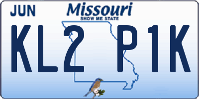 MO license plate KL2P1K