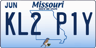 MO license plate KL2P1Y