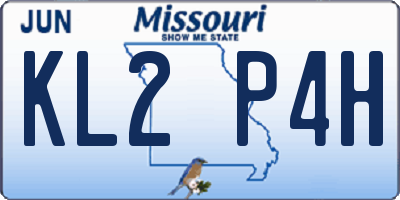 MO license plate KL2P4H