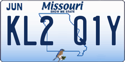 MO license plate KL2Q1Y