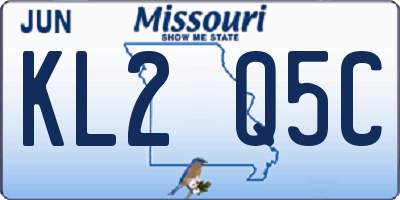 MO license plate KL2Q5C
