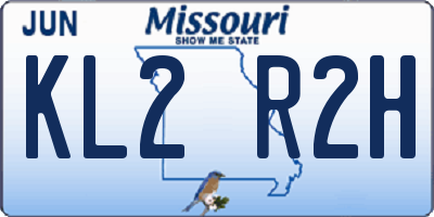 MO license plate KL2R2H