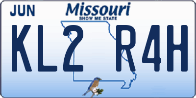 MO license plate KL2R4H