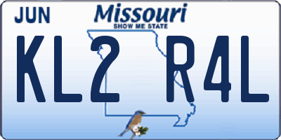MO license plate KL2R4L