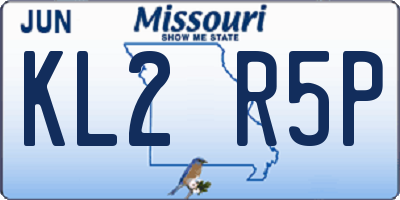 MO license plate KL2R5P