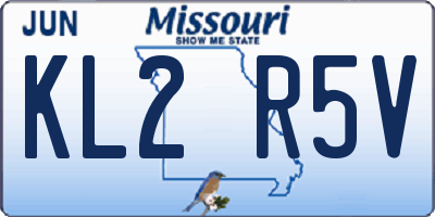 MO license plate KL2R5V