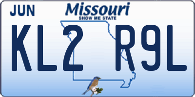 MO license plate KL2R9L