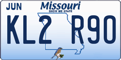 MO license plate KL2R9O