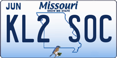 MO license plate KL2S0C