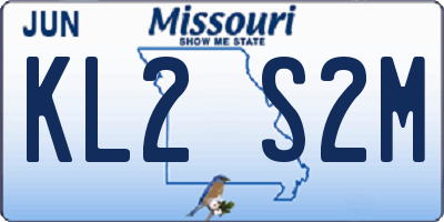 MO license plate KL2S2M