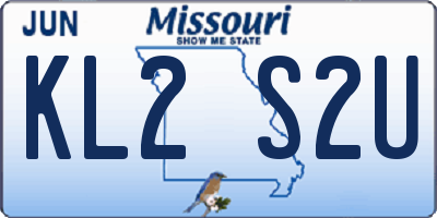MO license plate KL2S2U