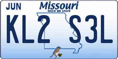 MO license plate KL2S3L