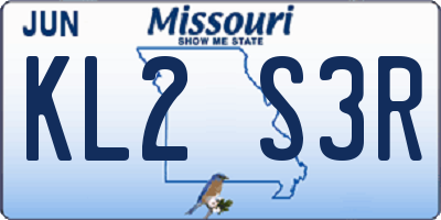 MO license plate KL2S3R