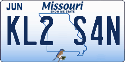 MO license plate KL2S4N